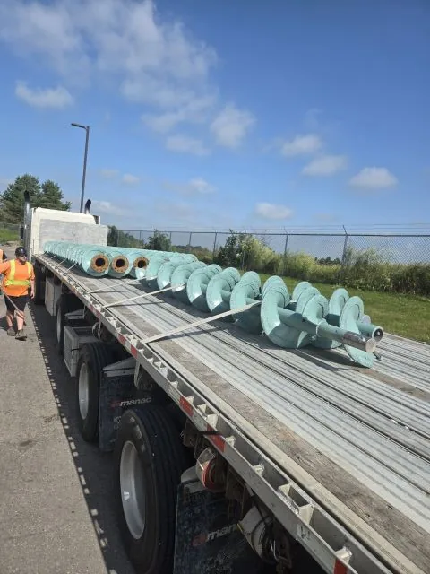 Ceramic-coated replacement screws for a biogas facility